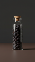 Glass Vial of Dried Belladonna Berries