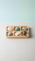 Mindful intention crystal set in minimalist tray