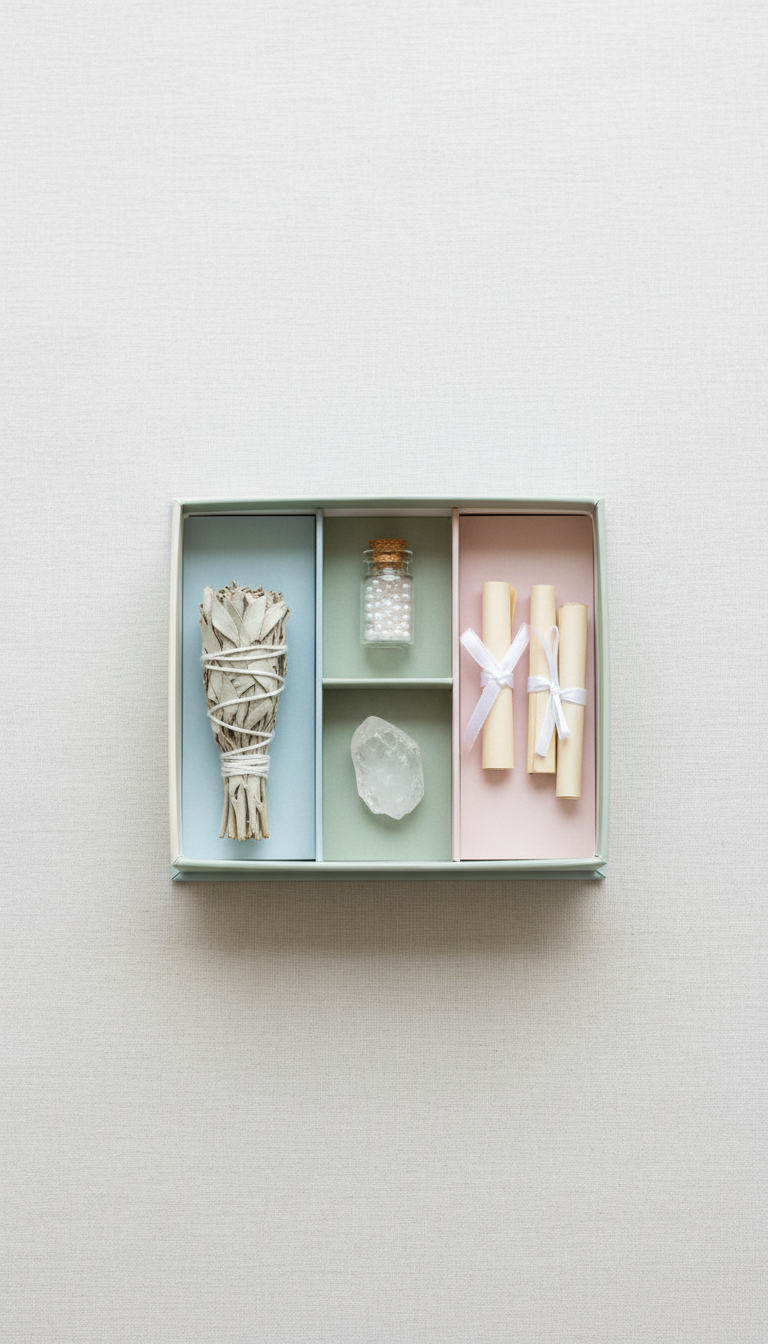 Clarity spell kit with pastel packaging